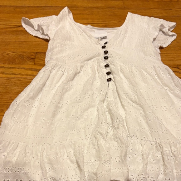 Skylar + Madison White Button-Front Mini Dress - Picture 4 of 8
